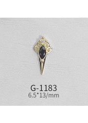 Japanese Nail Art Zircon Jewelry Net Red High-end Luxury Black Real Gold Zircon Simple and Versatile Nail Decoration