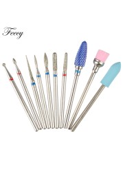 10pcs Ceramic Diamond Grinding Cutter For Manicure Set Nail Bits Grinder Cutters To Remove Gel Varnish Nail Art Accessories