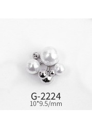 Nail Art Accessories Real Gold Micro Inlaid Zircon Nail Diamond Pentagram Cat's Eye Crane Nail Art Decoration G-2215