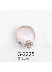 Nail Art Accessories Real Gold Micro Inlaid Zircon Nail Diamond Pentagram Cat's Eye Crane Nail Art Decoration G-2215