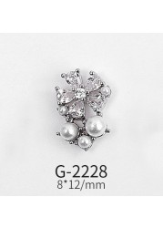 Nail Art Accessories Real Gold Micro Inlaid Zircon Nail Diamond Pentagram Cat's Eye Crane Nail Art Decoration G-2215