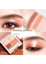 Unny Club Long Lasting Natural Eyeshadow Powder 4 Colors Multipurpose Eye Makeup Cosmetics Women Beauty