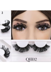 1pairs 8-20mm False Eyelashes Russia Curl Lashes DD Volume Handmade Thick Mink Eyelashes Full Strip Lashes Cruelty Free Cilios