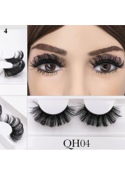 1pairs 8-20mm False Eyelashes Russia Curl Lashes DD Volume Handmade Thick Mink Eyelashes Full Strip Lashes Cruelty Free Cilios