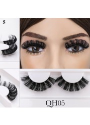 1pairs 8-20mm False Eyelashes Russia Curl Lashes DD Volume Handmade Thick Mink Eyelashes Full Strip Lashes Cruelty Free Cilios