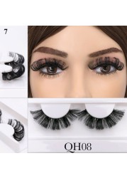 1pairs 8-20mm False Eyelashes Russia Curl Lashes DD Volume Handmade Thick Mink Eyelashes Full Strip Lashes Cruelty Free Cilios