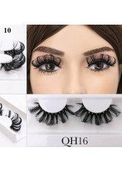 1pairs 8-20mm False Eyelashes Russia Curl Lashes DD Volume Handmade Thick Mink Eyelashes Full Strip Lashes Cruelty Free Cilios