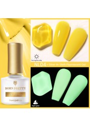 Born Pretty Pink Color Luminous Gel Nail Polish Glow In The Dark Neon Fluorescent Soak Off UV LED Top Coat Semi Permanent Varnish