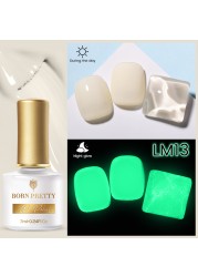 Born Pretty Pink Color Luminous Gel Nail Polish Glow In The Dark Neon Fluorescent Soak Off UV LED Top Coat Semi Permanent Varnish