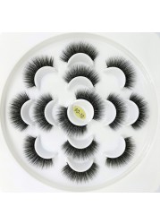 7 Pairs 3D Mink Lashes Female Stylish Natural Long False Eyelashes Handmade Natural Thick Big Volume False Eyelashes