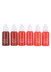 6pcs/box Semi-Permanent Tattoo Pigment Plant Extract Beauty Makeup Tattoo Ink Microblading Permanent Makeup Pigments Cosmetics