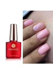 MSHARE Light Brown Nail Builder Liquid Gel In Bottle Nail Extension Quick Build Clear Led UV Gel 10ml