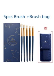 1set=12pcs Amortals Star Moving Appearance Level Makeup Brush Set Soft Eyeshadow Blush with Brush Bag/bucket BASF Wool Fiber