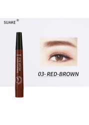 Four Heads Eyebrow Pencil Waterproof Sweat-proof Liquid Eyebrow Pencil Non-fading 4-fork Eyebrow Pencil Makeup TSLM1