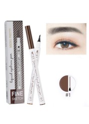 Four Heads Eyebrow Pencil Waterproof Sweat-proof Liquid Eyebrow Pencil Non-fading 4-fork Eyebrow Pencil Makeup TSLM1