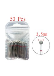 50pcs/set Nail Drill Bit Set Cutter Dental Diamond Grinding Polish Burs Dental Lab Polisher 2.35mm Shank Nail Tools