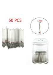 50pcs/set Nail Drill Bit Set Cutter Dental Diamond Grinding Polish Burs Dental Lab Polisher 2.35mm Shank Nail Tools