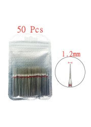 50pcs/set Nail Drill Bit Set Cutter Dental Diamond Grinding Polish Burs Dental Lab Polisher 2.35mm Shank Nail Tools