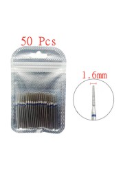 50pcs/set Nail Drill Bit Set Cutter Dental Diamond Grinding Polish Burs Dental Lab Polisher 2.35mm Shank Nail Tools