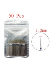 50pcs/set Nail Drill Bit Set Cutter Dental Diamond Grinding Polish Burs Dental Lab Polisher 2.35mm Shank Nail Tools