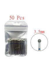 50pcs/set Nail Drill Bit Set Cutter Dental Diamond Grinding Polish Burs Dental Lab Polisher 2.35mm Shank Nail Tools