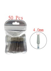 50pcs/set Nail Drill Bit Set Cutter Dental Diamond Grinding Polish Burs Dental Lab Polisher 2.35mm Shank Nail Tools