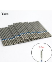 50pcs/set Nail Drill Bit Set Cutter Dental Diamond Grinding Polish Burs Dental Lab Polisher 2.35mm Shank Nail Tools