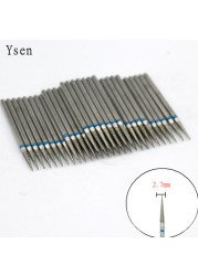 50pcs/set Nail Drill Bit Set Cutter Dental Diamond Grinding Polish Burs Dental Lab Polisher 2.35mm Shank Nail Tools