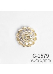 Japanese new style nail art, zircon jewelry, big diamond cross, love all-match real gold color nail art decorations tools