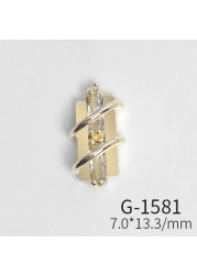 Japanese new style nail art, zircon jewelry, big diamond cross, love all-match real gold color nail art decorations tools