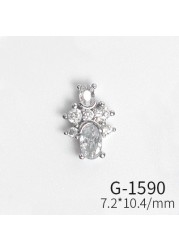 Japanese new style nail art, zircon jewelry, big diamond cross, love all-match real gold color nail art decorations tools