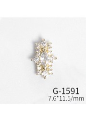 Japanese new style nail art, zircon jewelry, big diamond cross, love all-match real gold color nail art decorations tools