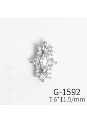 Japanese new style nail art, zircon jewelry, big diamond cross, love all-match real gold color nail art decorations tools