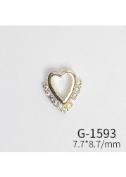 Japanese new style nail art, zircon jewelry, big diamond cross, love all-match real gold color nail art decorations tools