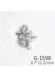 Japanese new style nail art, zircon jewelry, big diamond cross, love all-match real gold color nail art decorations tools