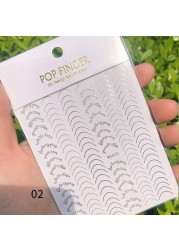 French Nail Finger Tips Sticker Guide Stencil Tape Nail Guides Stickers Manicure DIY Line Tips Nail Art Decals 3D Beauty Tool