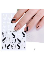 French Nail Finger Tips Sticker Guide Stencil Tape Nail Guides Stickers Manicure DIY Line Tips Nail Art Decals 3D Beauty Tool