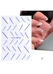 French Nail Finger Tips Sticker Guide Stencil Tape Nail Guides Stickers Manicure DIY Line Tips Nail Art Decals 3D Beauty Tool