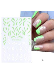 French Nail Finger Tips Sticker Guide Stencil Tape Nail Guides Stickers Manicure DIY Line Tips Nail Art Decals 3D Beauty Tool