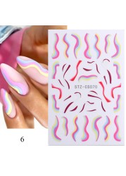 French Nail Finger Tips Sticker Guide Stencil Tape Nail Guides Stickers Manicure DIY Line Tips Nail Art Decals 3D Beauty Tool