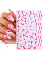 French Nail Finger Tips Sticker Guide Stencil Tape Nail Guides Stickers Manicure DIY Line Tips Nail Art Decals 3D Beauty Tool