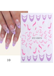 French Nail Finger Tips Sticker Guide Stencil Tape Nail Guides Stickers Manicure DIY Line Tips Nail Art Decals 3D Beauty Tool