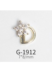 Japanese New Style Nail Art Zircon Jewelry Perfume Bottle Five-pointed Star Zircon Simple Style Real Gold Color Protection