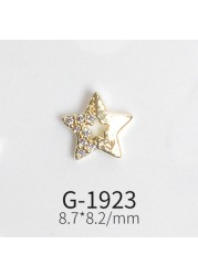 Japanese New Style Nail Art Zircon Jewelry Perfume Bottle Five-pointed Star Zircon Simple Style Real Gold Color Protection