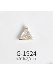 Japanese New Style Nail Art Zircon Jewelry Perfume Bottle Five-pointed Star Zircon Simple Style Real Gold Color Protection