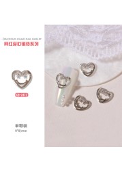 3pcs nail art love zircon color preserved super flash three-dimensional diamond smiley nail accessories love necklace