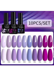 LILYCUTE 10pcs/set Fluorescent Gel Nail Polish Kit Neon Semi-Permanent Soak Off UV Led Gel Varnish Manicure For Nails Art Gel