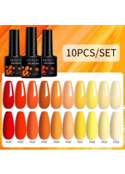 LILYCUTE 10pcs/set Fluorescent Gel Nail Polish Kit Neon Semi-Permanent Soak Off UV Led Gel Varnish Manicure For Nails Art Gel