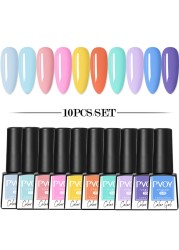 LILYCUTE 10pcs/set Fluorescent Gel Nail Polish Kit Neon Semi-Permanent Soak Off UV Led Gel Varnish Manicure For Nails Art Gel