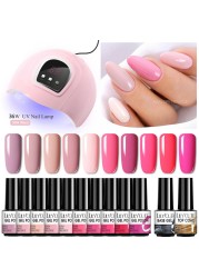 LILYCUTE Nail Gel Polish Set All For Manicure UV LED Dryer Lamp Kit With 18/12pcs Semi-Permanent Soak Off Nail Art Tool Set